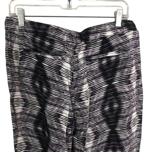 Democracy Casual Wide Leg Soft Pants Geometric Motif Drawstring Waist Size Large - Picture 4 of 10